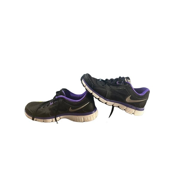 Nike Dual Fusion ST Black & Purple Womens Size 6 Running Shoes - Picture 3 of 7